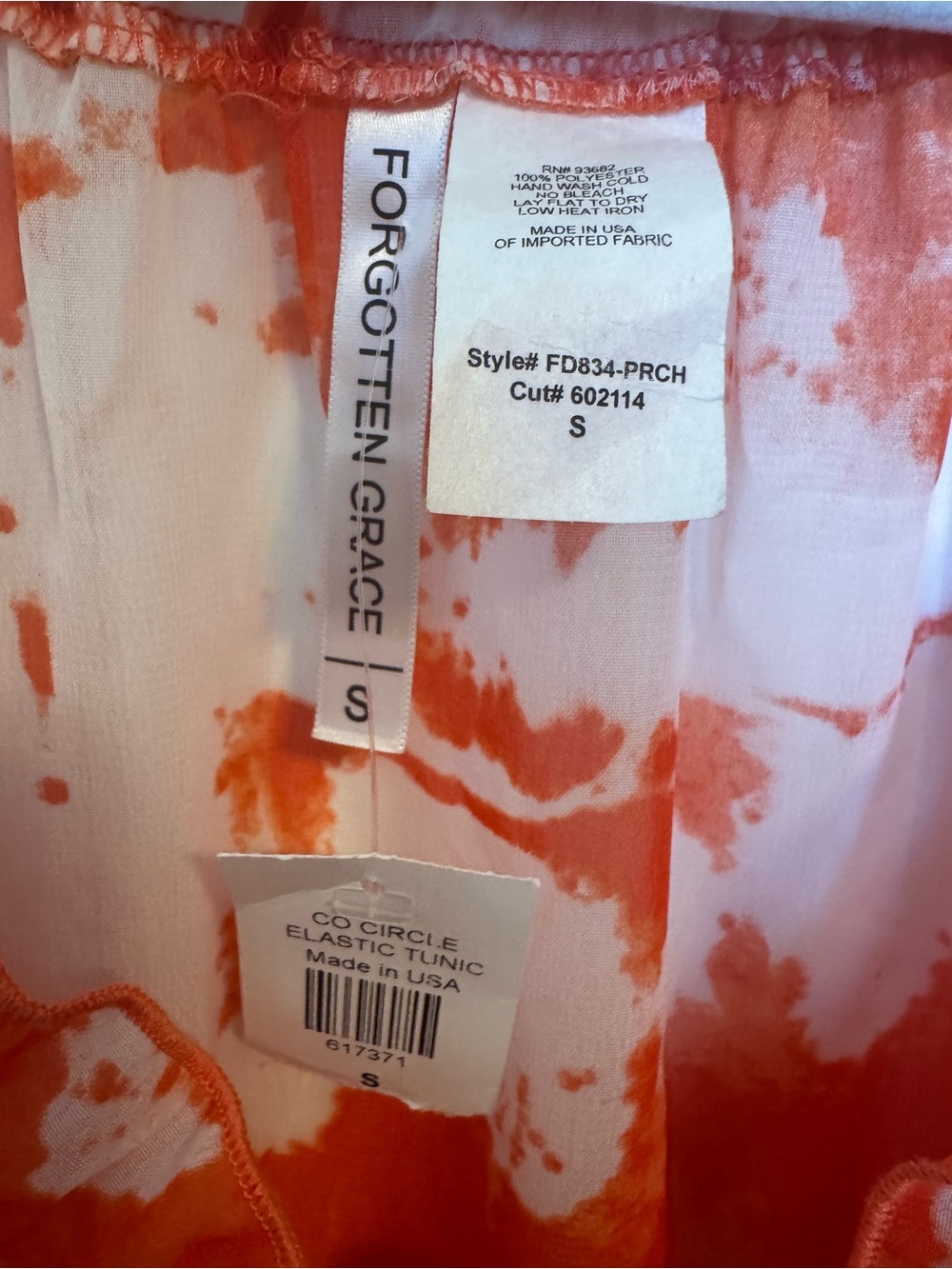 Forgotten Grace Women's Off-Shoulder Sheer Blouse Coral Red Small - Picture 6 of 6